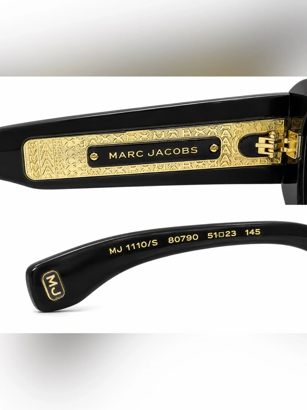 Marc Jacobs Black Round Women's Sunglasses with Yellow Case